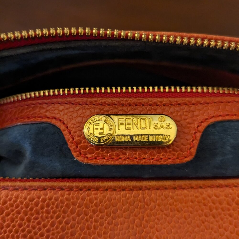 Vintage Fendi leather Boston bag Constellation Series - Picture 6 of 9